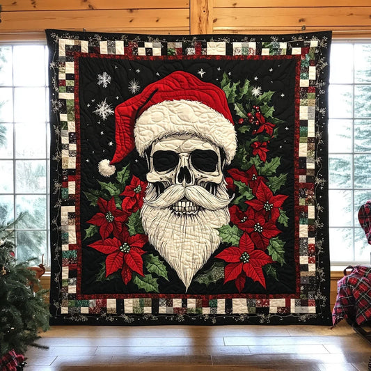 Gothic Santa Joy Quilt Blanket