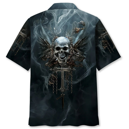 Gothic Skull Art Hawaiian Shirt