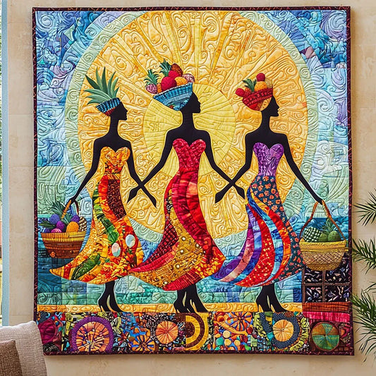 Graceful African Women Quilt Blanket