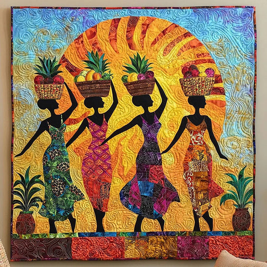 Graceful African Women Quilt Blanket
