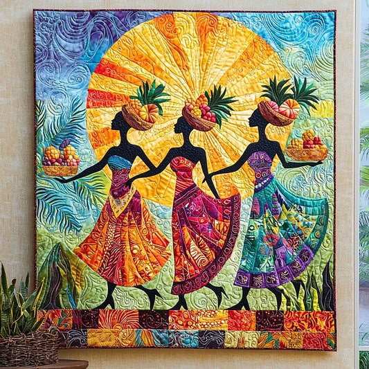 Graceful African Women Quilt Blanket