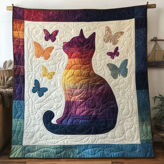 Graceful Cat Quilt Blanket