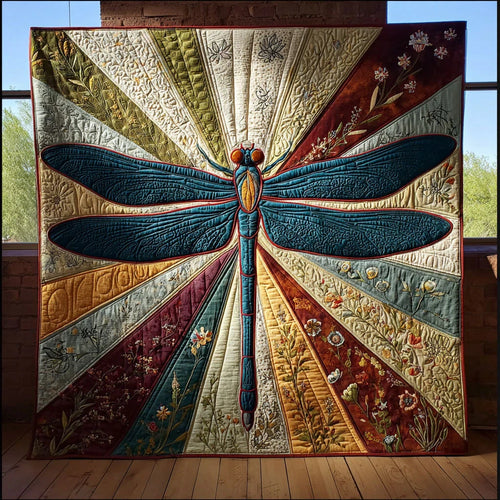 Graceful Dragonfly Quilt Blanket