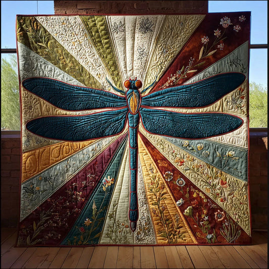 Graceful Dragonfly Quilt Blanket