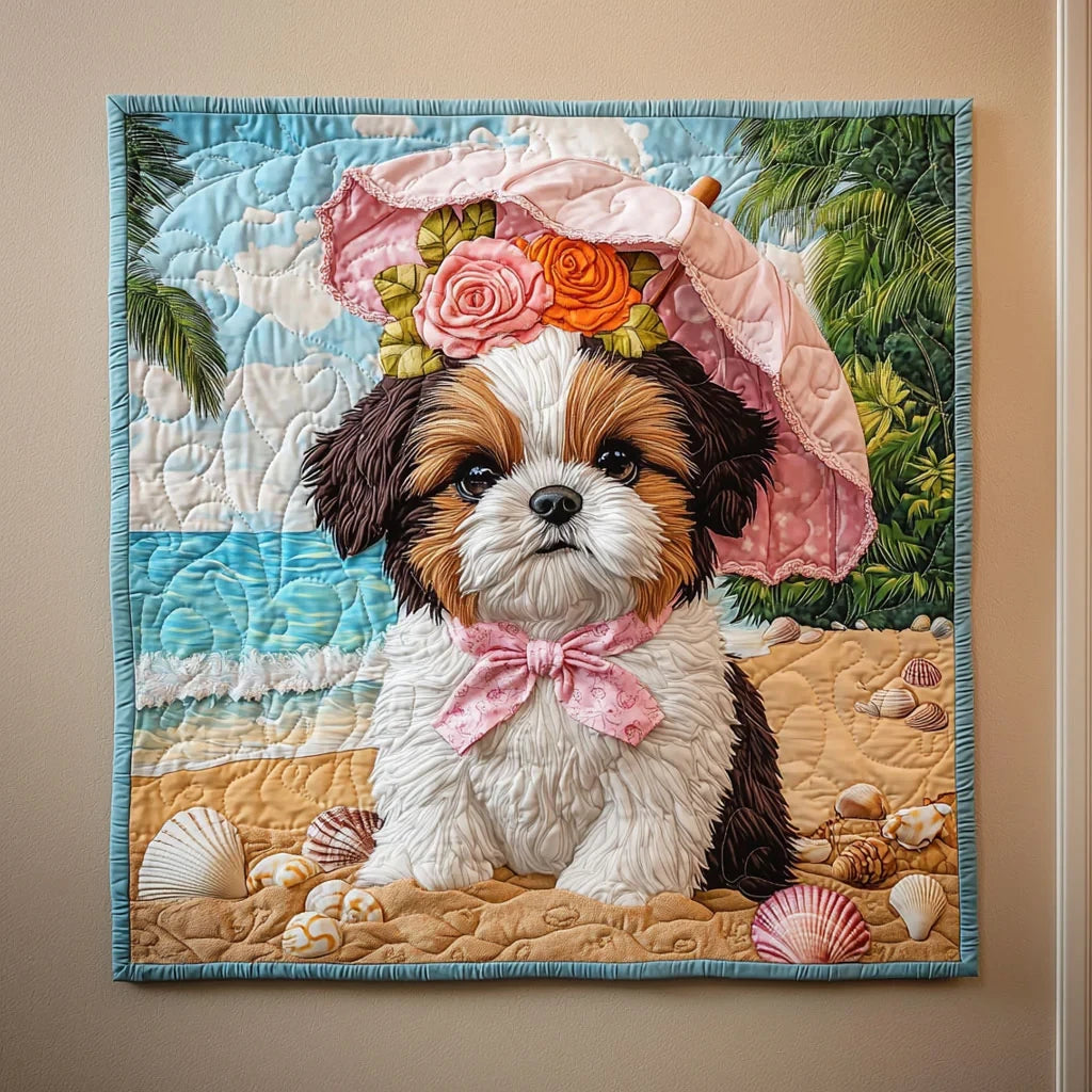 Graceful Shih Tzu Quilt Blanket