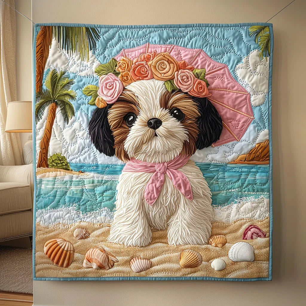 Graceful Shih Tzu Quilt Blanket