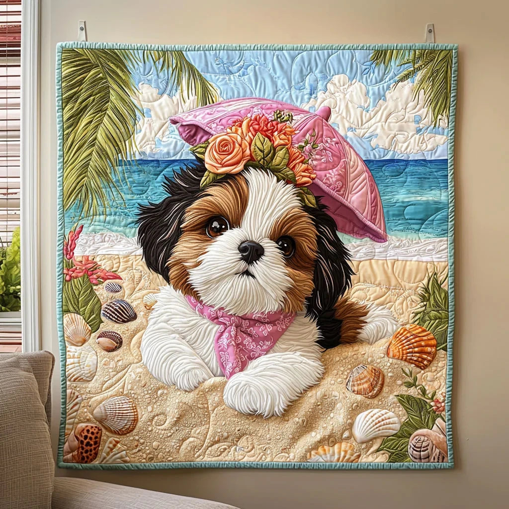 Graceful Shih Tzu Quilt Blanket