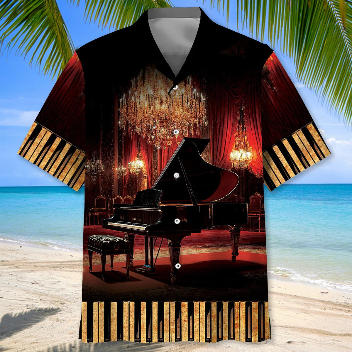 Grand Piano Ballroom Hawaiian Shirt