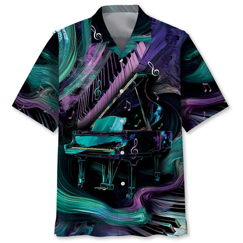 Grand Piano Magic Wave Hawaiian Shirt