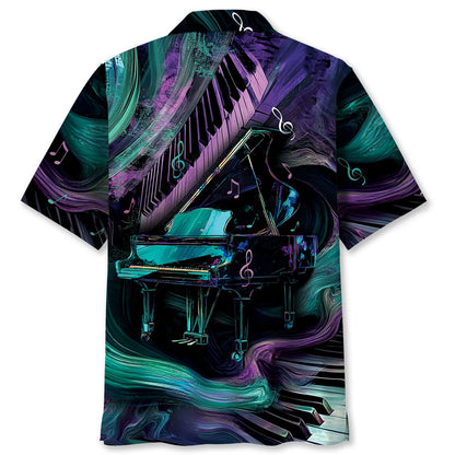 Grand Piano Magic Wave Hawaiian Shirt