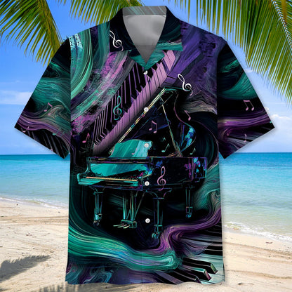 Grand Piano Magic Wave Hawaiian Shirt