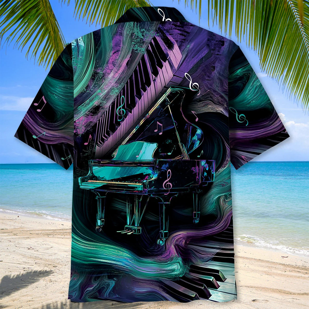 Grand Piano Magic Wave Hawaiian Shirt