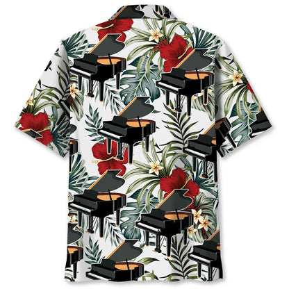 Grand Piano Tropical Hawaiian Shirt