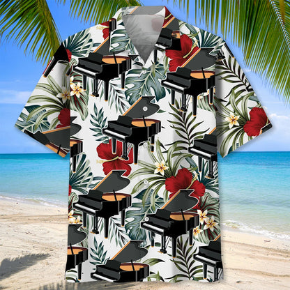 Grand Piano Tropical Hawaiian Shirt