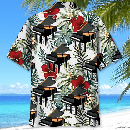 Grand Piano Tropical Hawaiian Shirt