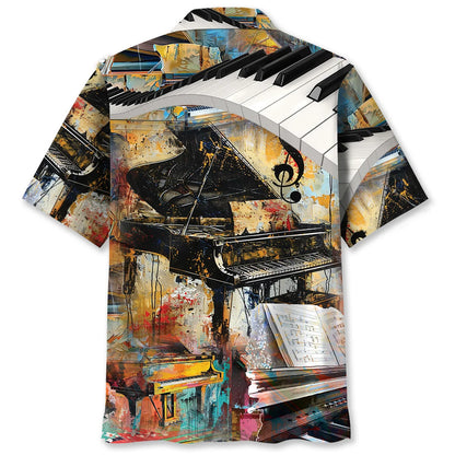 Grand Piano Vintage Art Hawaiian Shirt