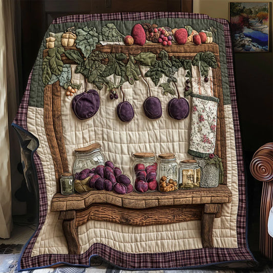 Grapes Kitchen Quilt Blanket