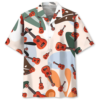 Graphic Summer Ukulele Hawaiian Shirt