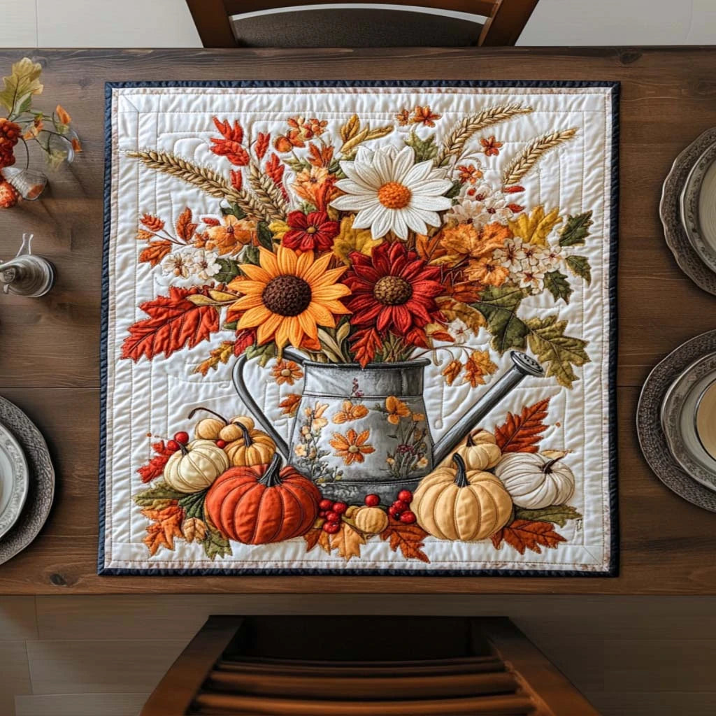 Grateful Fall Days Quilted Table Topper