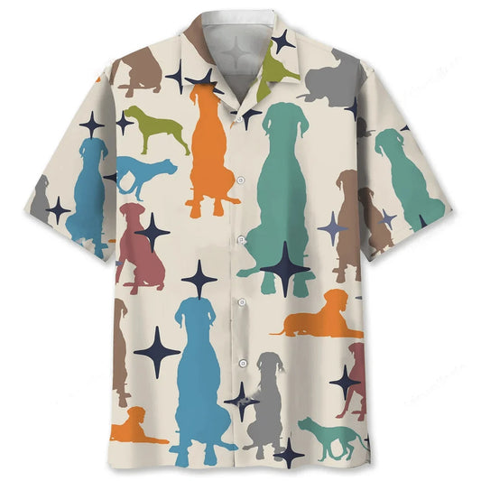 Great Dane Colorfull Hawaiian Shirt - S - hawaiian shirt