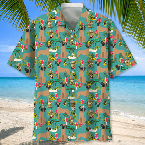Great Dane Hawaiian Beach Hawaiian Shirt