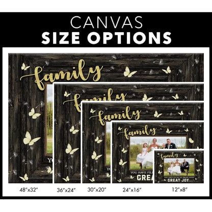 you have filled my heart with great joy personalized custom photo canvas (Landscape) (view 3)