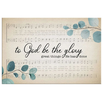 to god be the glory christian wall art canvas (Landscape) (view 3)