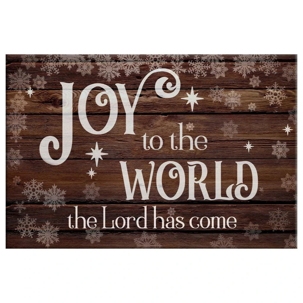 christian christmas wall art joy to the world the lord has come canvas (Landscape) (view 3)