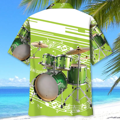 Green Drum Set Hawaiian Shirt