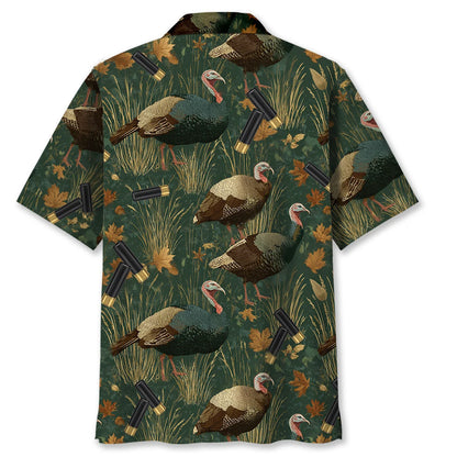 Green Wild Turkey Hunting Hawaiian Shirt