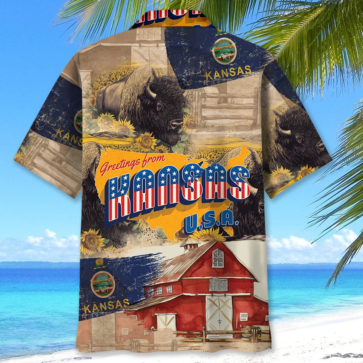 Greeting From Kansas Usa Hawaiian Shirt