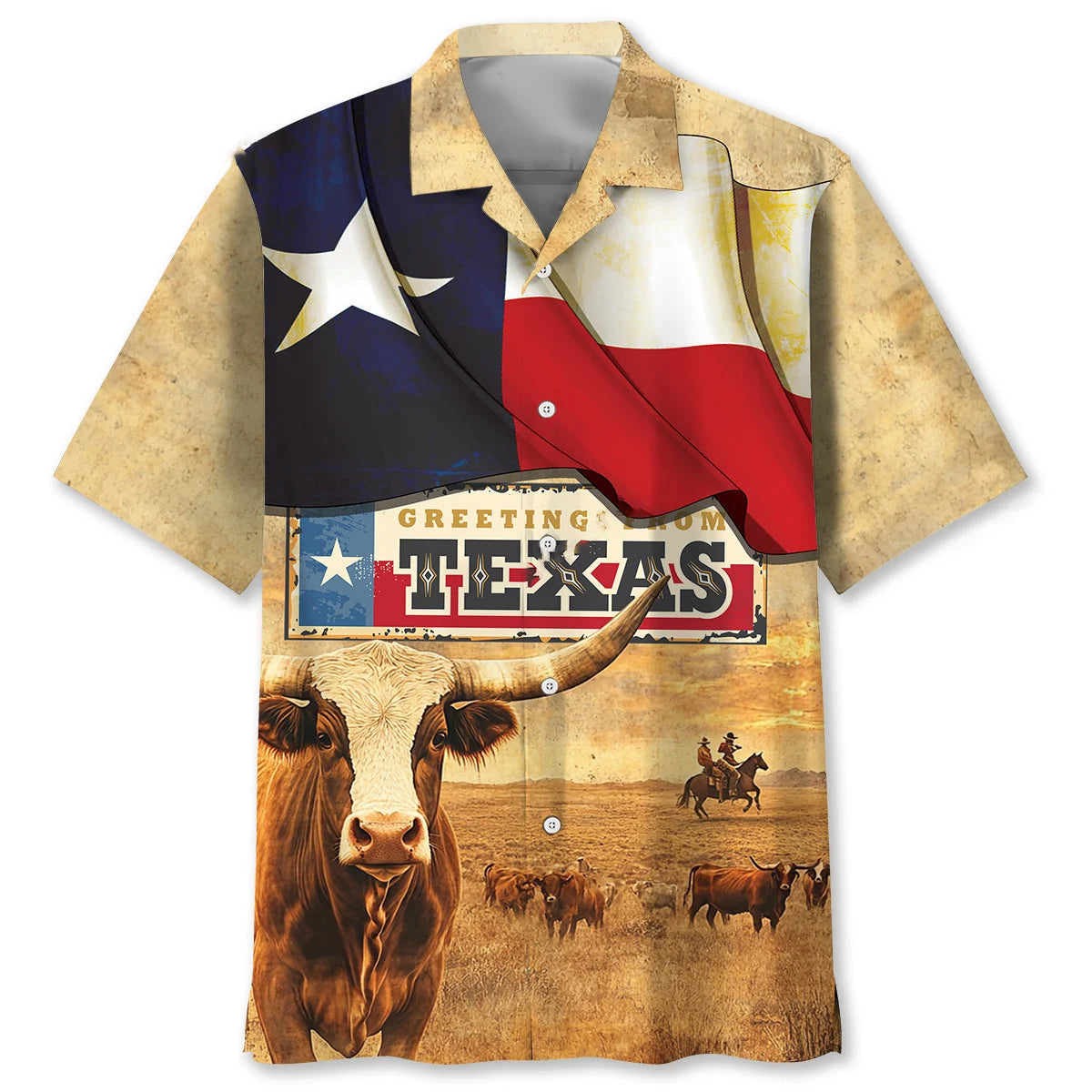 Greetings From Texas State Hawaiian Shirt