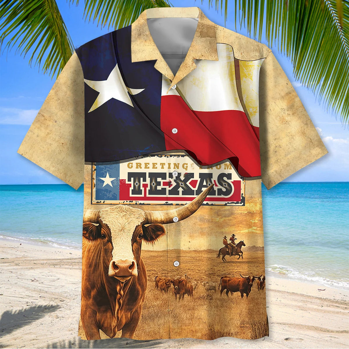 Greetings From Texas State Hawaiian Shirt