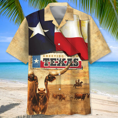 Greetings From Texas State Hawaiian Shirt