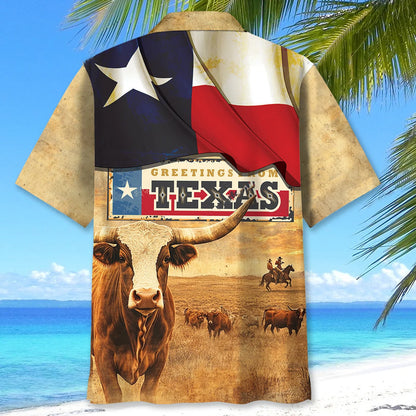 Greetings From Texas State Hawaiian Shirt