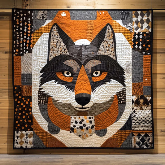Grey Wolf Quilt Blanket