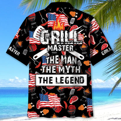 Grill Master the Man the Myth the Legend Hawaiian Shirt