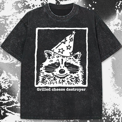 Grilled Cheese Destroyer Raccoon Shirt, funny meme tee gift (view 16)