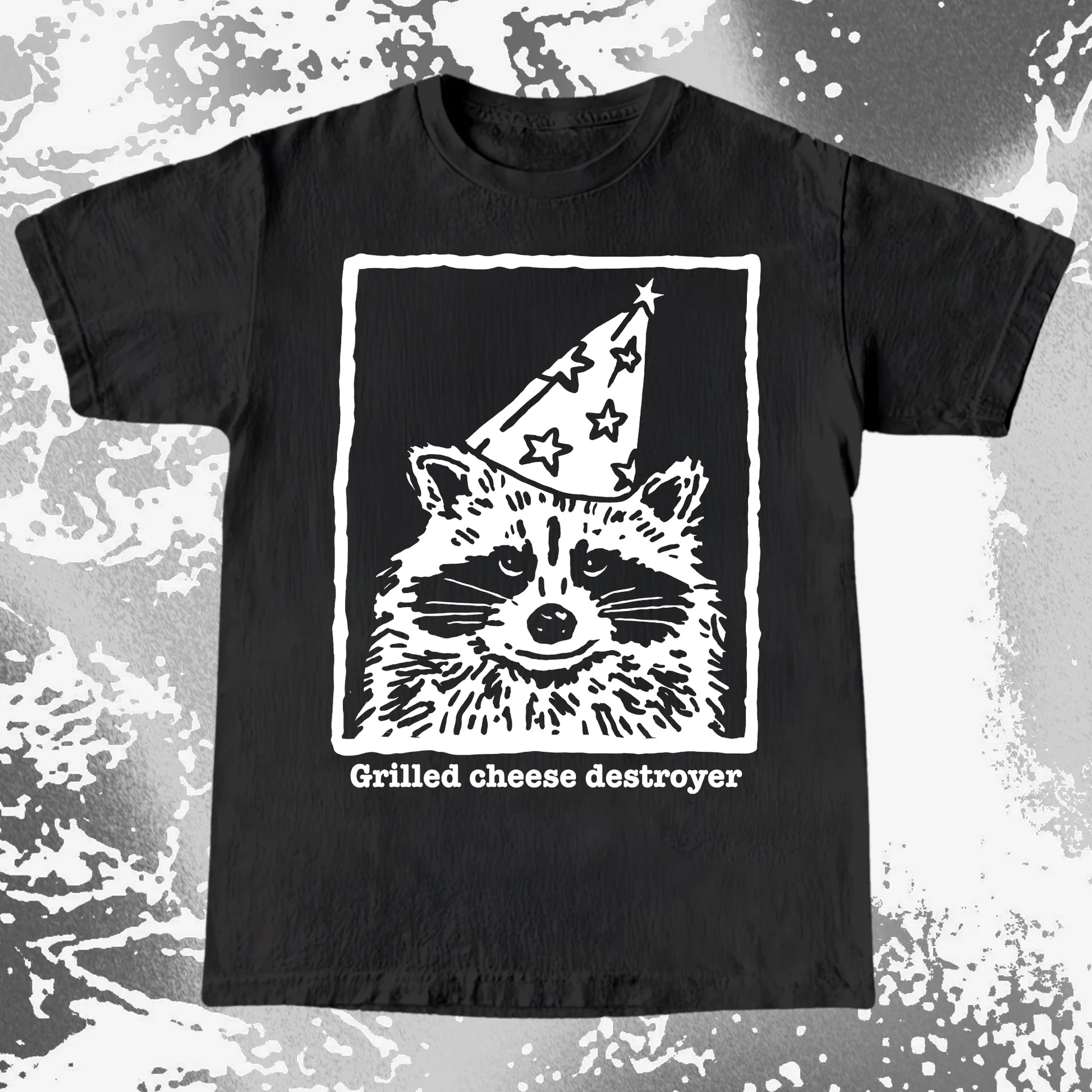 Grilled Cheese Destroyer Raccoon Shirt, funny meme tee gift (view 4)