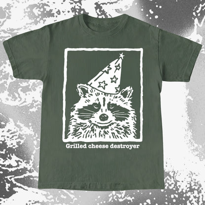 Grilled Cheese Destroyer Raccoon Shirt, funny meme tee gift (view 10)
