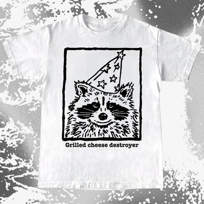 Grilled Cheese Destroyer Raccoon Shirt, funny meme tee gift (view 6)