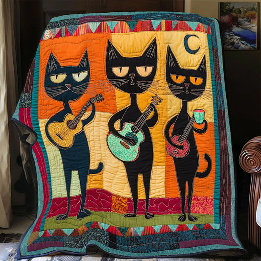 Groovy Cats Quilt Blanket