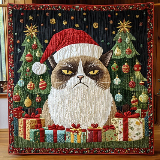 Grumpy Claus Quilt Blanket