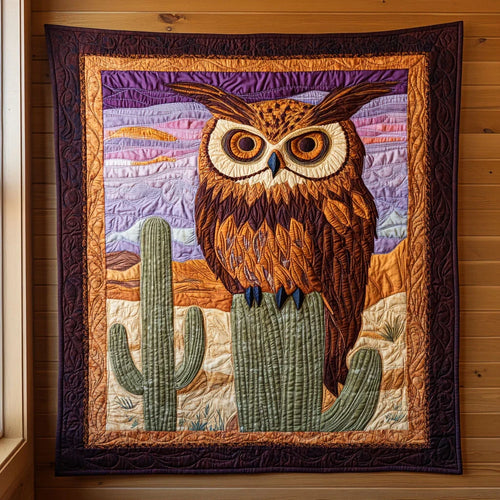 Grumpy Owl Quilt Blanket