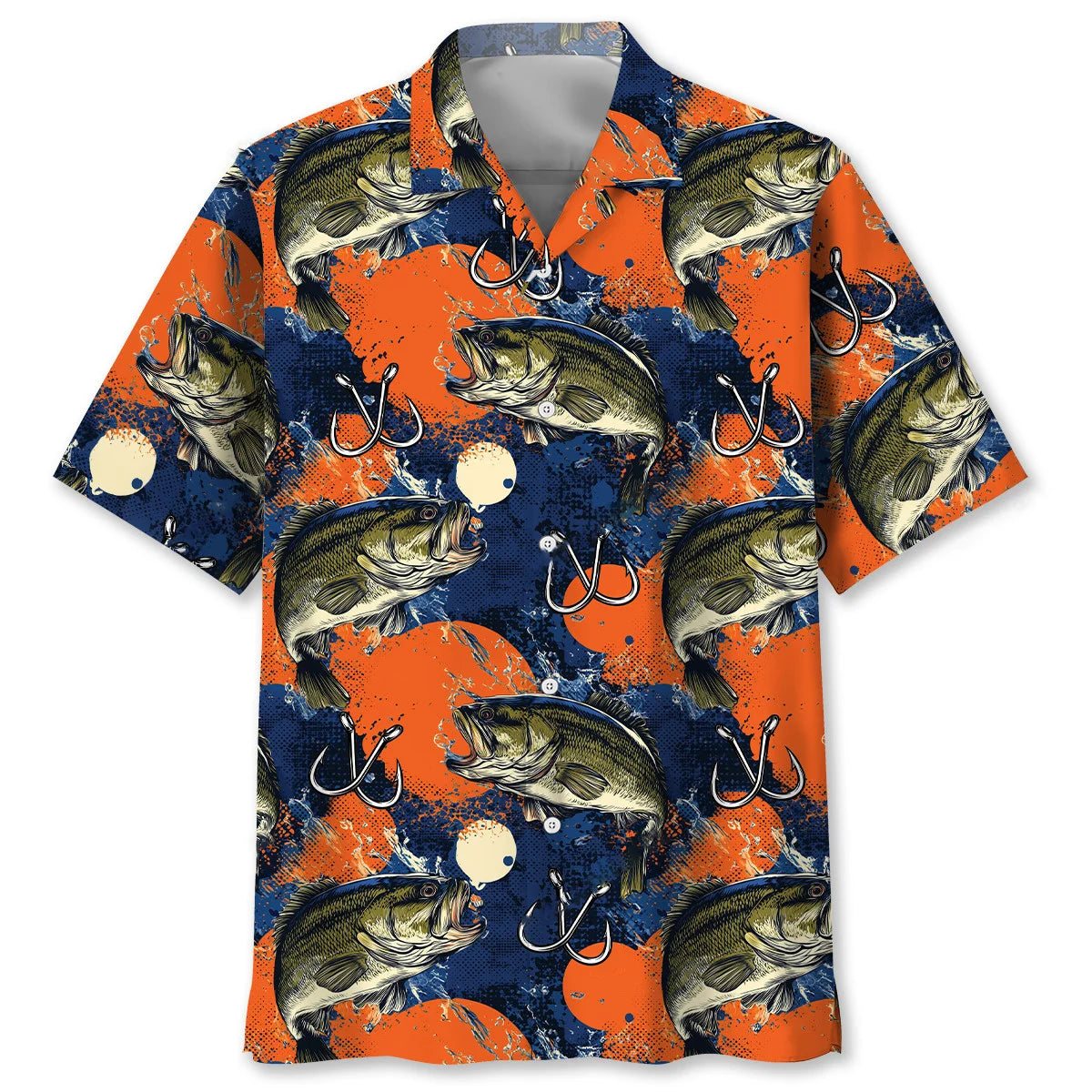 Grunge Bass Fish Hawaiian Shirt