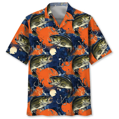 Grunge Bass Fish Hawaiian Shirt