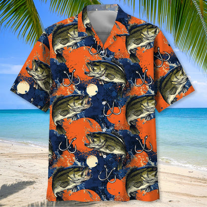 Grunge Bass Fish Hawaiian Shirt