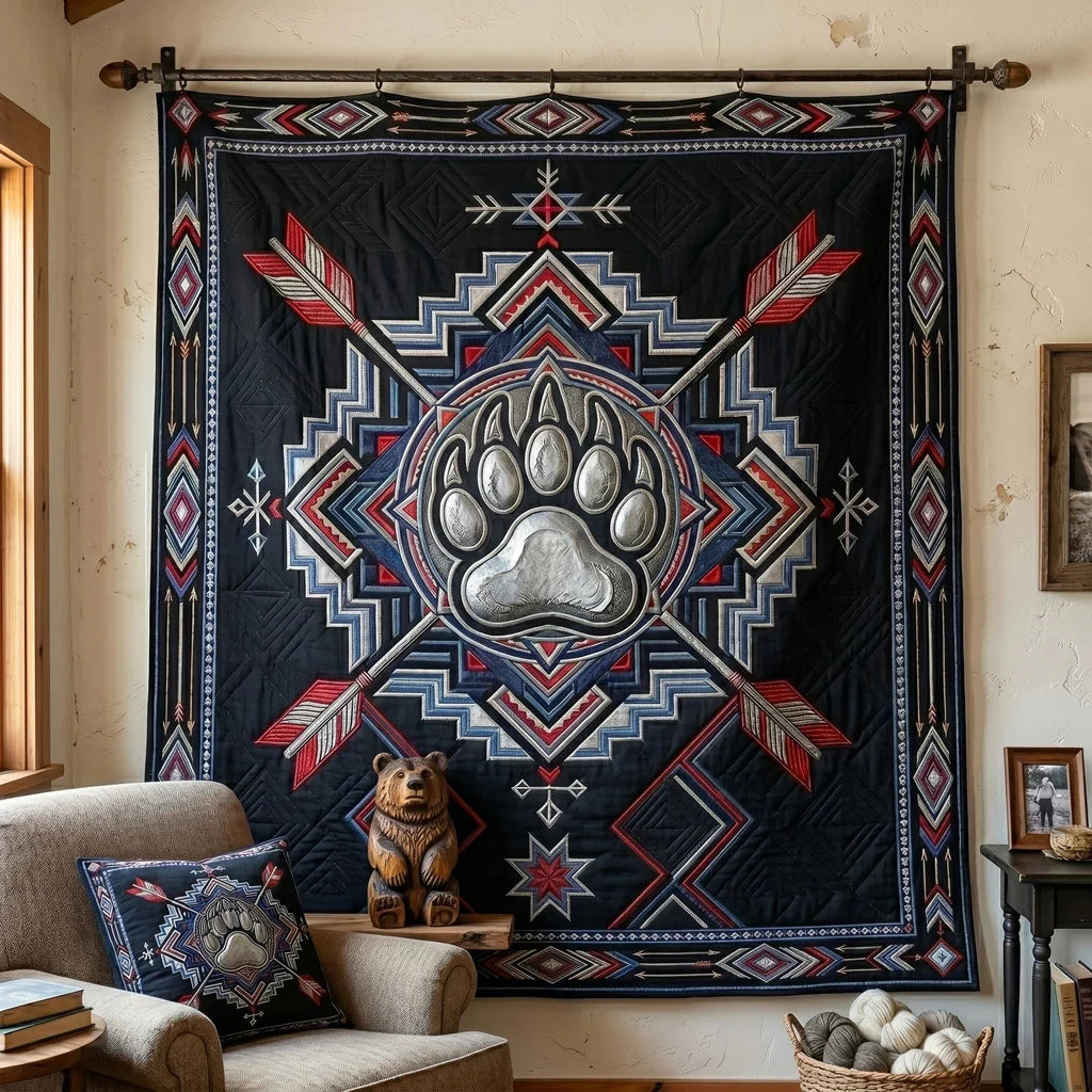 Guardian Bear Paw Quilt Blanket