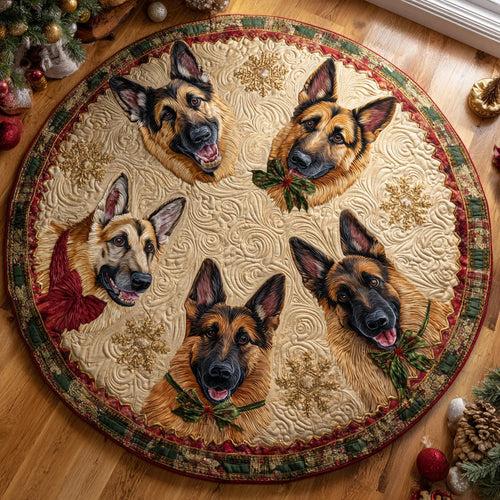 Guardian German Shepherd Joy Quilted Round Mat