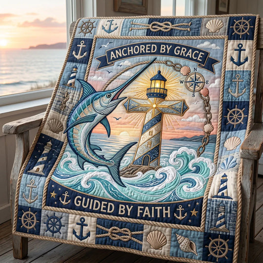 Guided By Faith Marlin Quilt Blanket